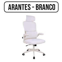 CADEIRA OFFICE ARANTES (BRANCO) - SUPORTA ATÉ 100KG