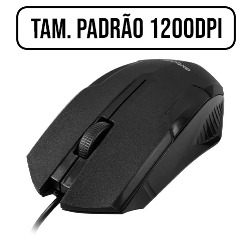 MOUSE ÓPTICO OFFICE (TAMANHO PADRÃO) 1200DPI REF