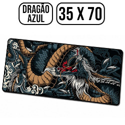 PAD MOUSE GAMER 35 X 70 REF: MP-7035C51 DRAGÃO AZUL