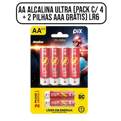 EN1. PILHA AA ALCALINA ULTRA (PACK C/ 4 + 2 PILHAS AAA