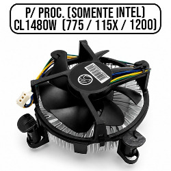 COOLER UNIVERSAL P/ PROC. (SOMENTE INTEL) CL1480