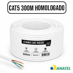 CABO DE REDE ROLO CAT5 300M-BOX (HOMOLOGADO) BRAN