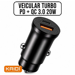 AT. CARREGADOR VEICULAR C/ 1 USB + 1 TYPE-C PD+QC 3.0 20