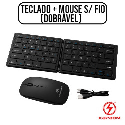 TECLADO E MOUSE SEM FIO (DOBRÁVEL) REF. KA-668C