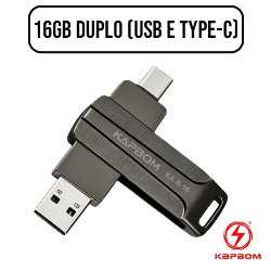 CMP. PENDRIVE 16GB DUPLO (USB E TYPE-C) REF. KA-R-16