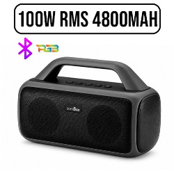 CAIXA DE SOM BLUETOOTH h100W RMS 4800MAH RGB D-X612