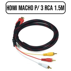CABO ADAPTADOR HDMI MACHO P/ 3 RCA 1.5M REF. YP50