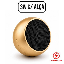 CAIXA DE SOM BLUETOOTH a3W C/ ALÇA REF. KA-8502 GOLD
