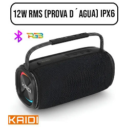 CAIXA DE SOM BLUETOOTH d12W RMS (PROVA D´AGUA) IPX6