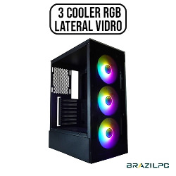 GABINETE GAMER (3 COOLER RGB) LATERAL VIDRO MOD. BPC-