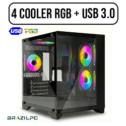 GABINETE GAMER AQUARIO (4 COOLER RGB + USB 3.0) MOD.