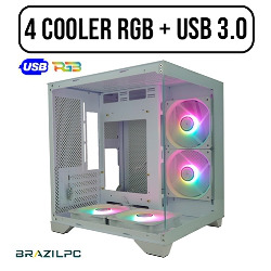 GABINETE GAMER AQUARIO B (4 COOLER RGB + USB 3.0) MOD.