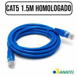 CABO DE REDE PATCH CORD CAT5 b 1.5M (HOMOLOGADO) MO