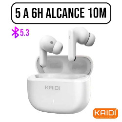 FONE C/ MIC. BLUETOOTH 5.3 (AUTONOMIA 5 A 6H) ALCANC