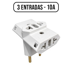 EN. ADAPTADOR TOMADA 3 ENTRADAS BENJAMIM TRIPOLAR